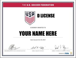 Sample USSF License